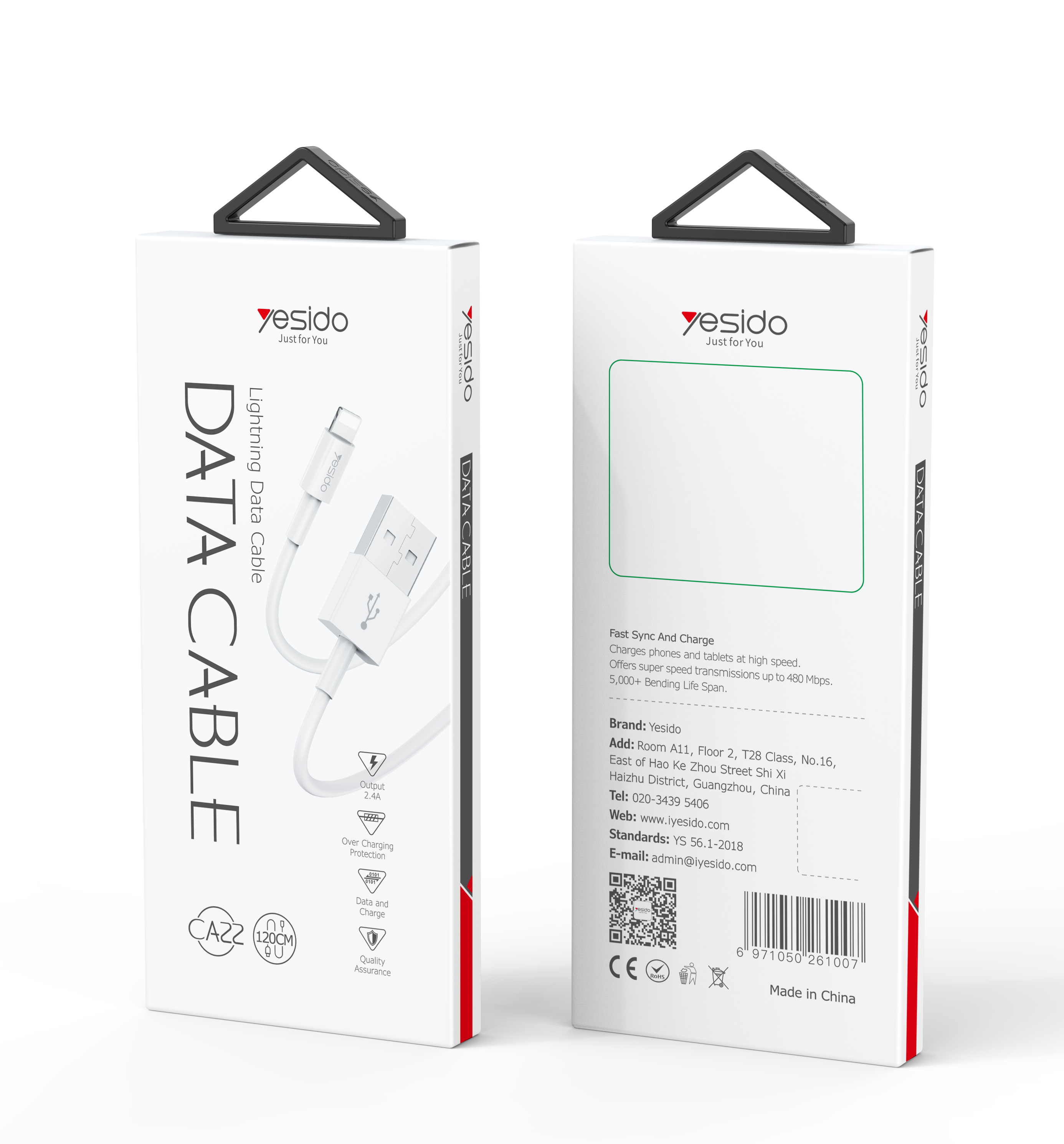 כבל מיקרו Yesido CA22 כבל חזק ועמיד - טריפל וואי יבוא שיווק והפצה למעבדות סלולר וחנויות